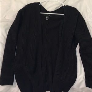 Black knit cardigan